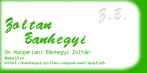 zoltan banhegyi business card